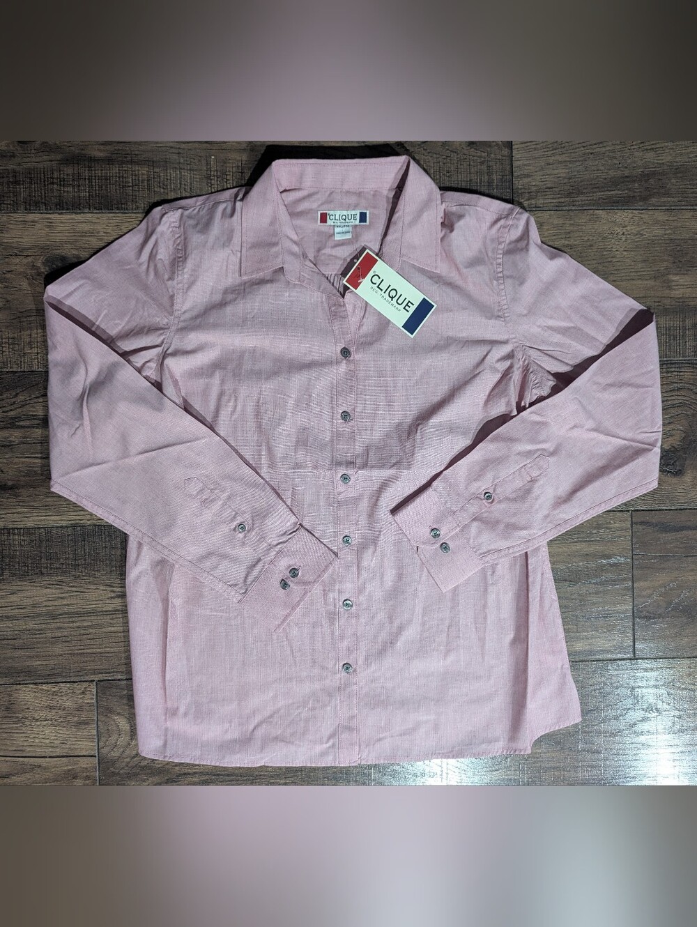 Clique Women's Red Gingham Button Down Classic Crisp Preppy Shirt Size XXL NWT